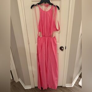 Pink Sleeveless Maxi Dress